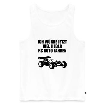Modellauto RC Auto Car Modellbau Spruch Geschenk - Männer Premium Bio Tank Top - Weiß - Vorne - Michal (187cm)