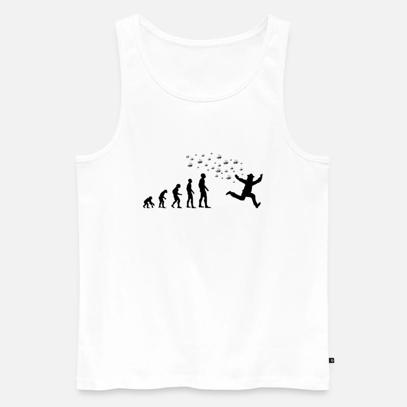 Imker Bienen Honigbienen Evolution Geschenk - Männer Premium Bio Tank Top - Weiß