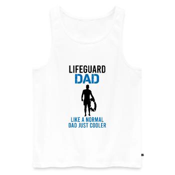 Lifeguard Papa Father Gift Lifeguard - Men's Premium Organic Tank Top - white - Front - Michal (187cm)