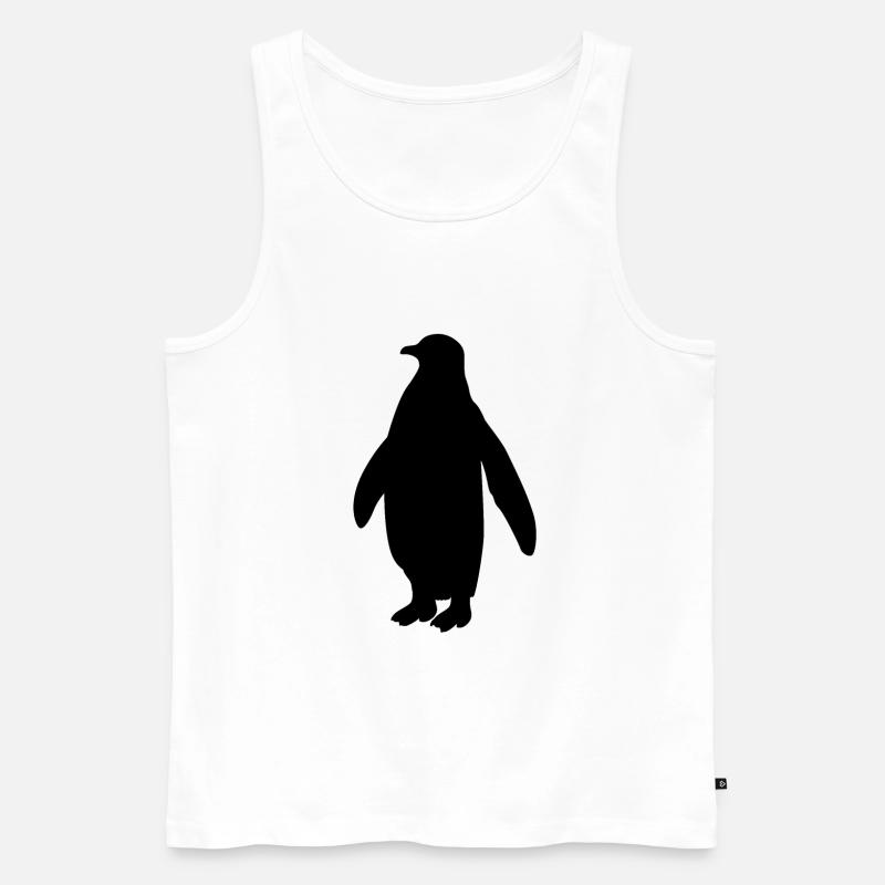 Pinguin Seevogel Meeresvogel Vogel Geschenk - Männer Premium Bio Tank Top - Weiß
