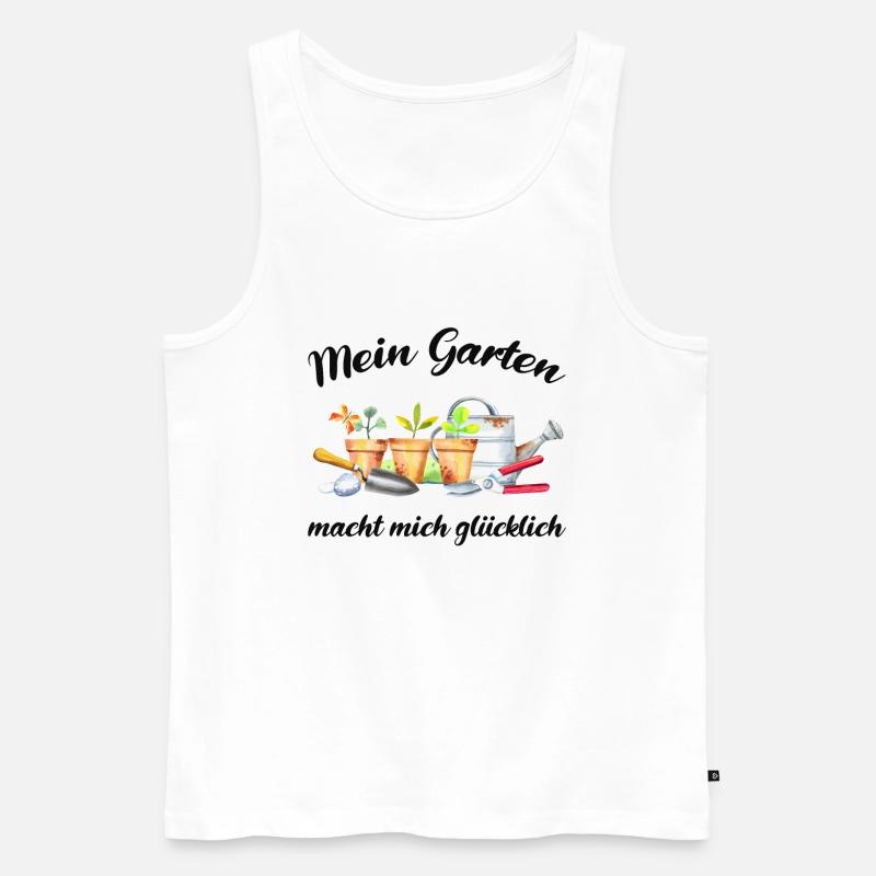 Garten Spruch Gärtner Hobbygärtner Geschenkidee - Männer Premium Bio Tank Top - Weiß