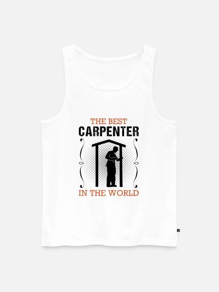 Zimmermann Beruf Zimmerer Handwerker Geschenk - Männer Premium Bio Tank Top - Weiß