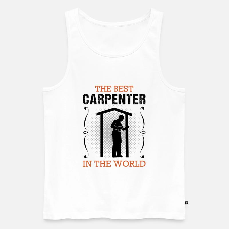 Zimmermann Beruf Zimmerer Handwerker Geschenk - Männer Premium Bio Tank Top - Weiß