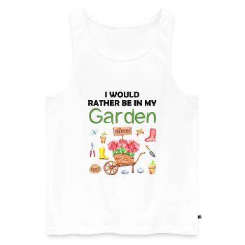 Jardin Drôle de dicton Jardinier amateur Idée cadeau - Débardeur bio Premium Homme - blanc - Devant - Michal (187cm)