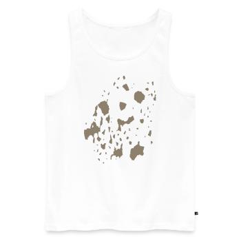 Muster CAMOUFLAGE - Khaki Hell - Pixel Flecken - Männer Premium Bio Tank Top - Weiß - Vorne - AI Model Male 178 light (178cm)