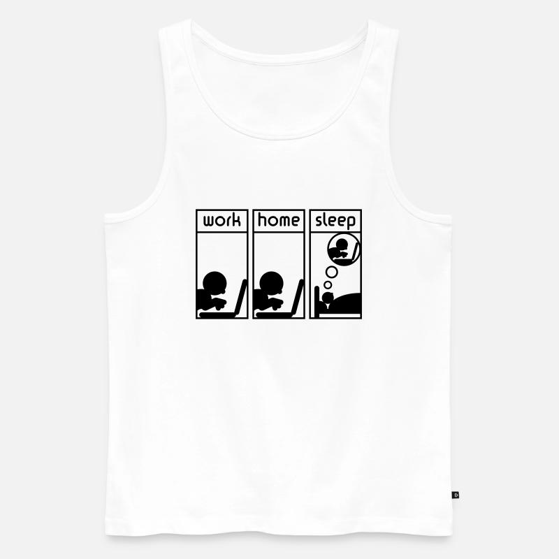 PC Freak (Work - Home - Sleep) - Débardeur bio Premium Homme - blanc