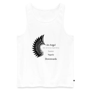 angel quote - Men's Premium Organic Tank Top - white - Front - AI Model Male 178 light (178cm)