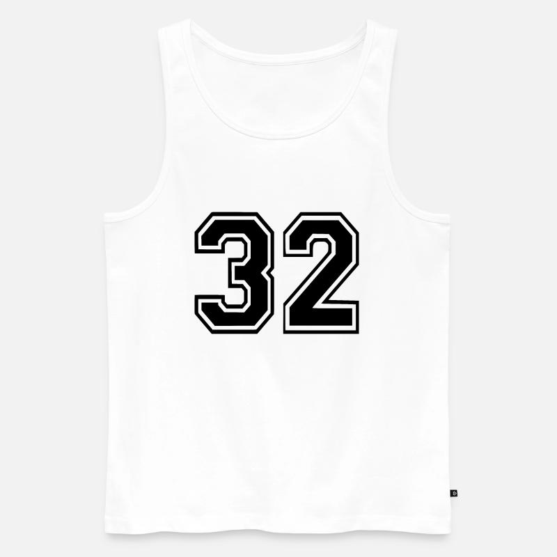 32 - Männer Premium Bio Tank Top - Weiß