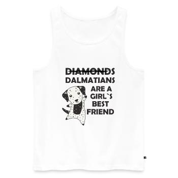 Dalmatians Girls meilleur ami Diamonds Dalmatian - Débardeur bio Premium Homme - blanc - Devant - Michal (187cm)