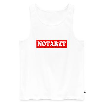 Notarzt - Männer Premium Bio Tank Top - Weiß - Vorne - Michal (187cm)