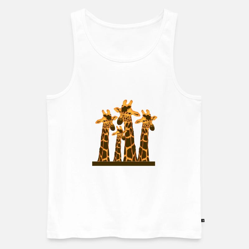 Giraffe - Männer Premium Bio Tank Top - Weiß