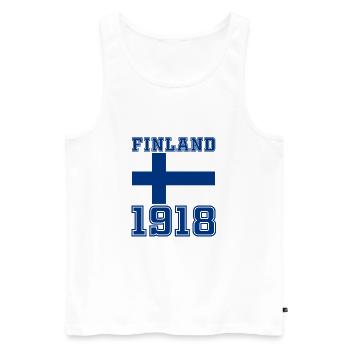 Finlande - Débardeur bio Premium Homme - blanc - Devant - Michal (187cm)