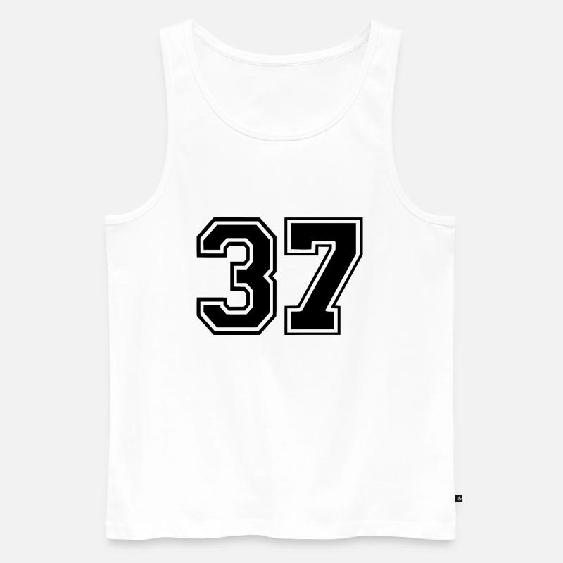 37 - Männer Premium Bio Tank Top - Weiß