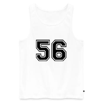 56 - Männer Premium Bio Tank Top - Weiß - Vorne - Michal (187cm)