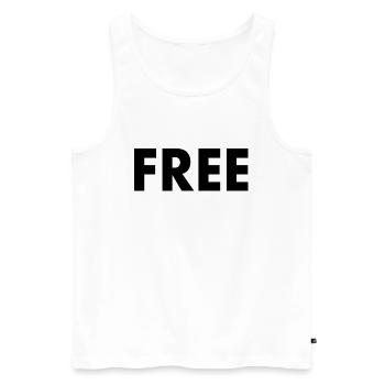 Free - Männer Premium Bio Tank Top - Weiß - Vorne - Michal (187cm)