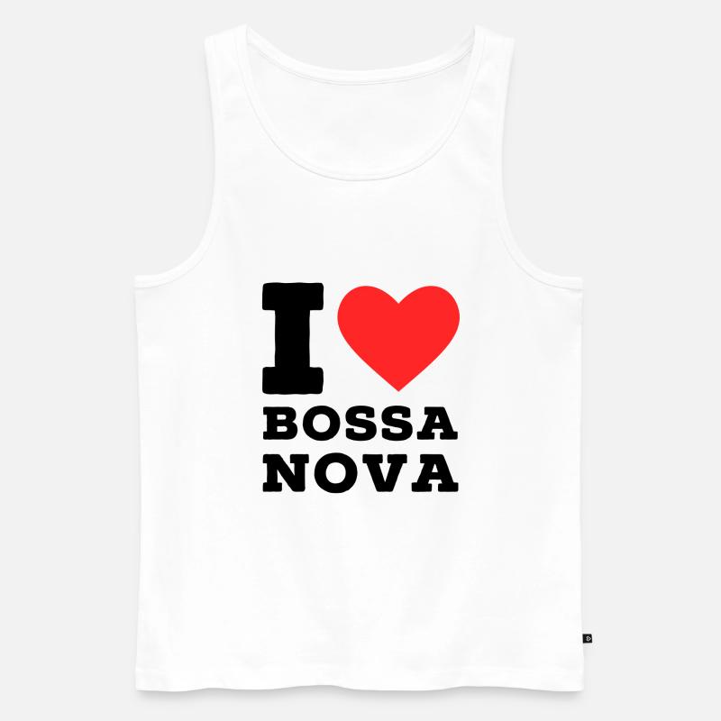 Ich liebe Bossa Nova - Männer Premium Bio Tank Top - Weiß