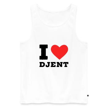 I love djent - Men's Premium Organic Tank Top - white - Front - Michal (187cm)