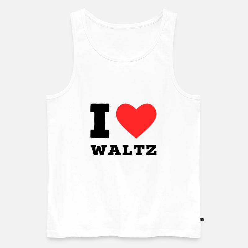 Ich liebe Walzer - Männer Premium Bio Tank Top - Weiß