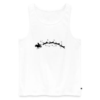 Santa's sleigh pulled by cats - Men's Premium Organic Tank Top - white - Front - Michal (187cm)