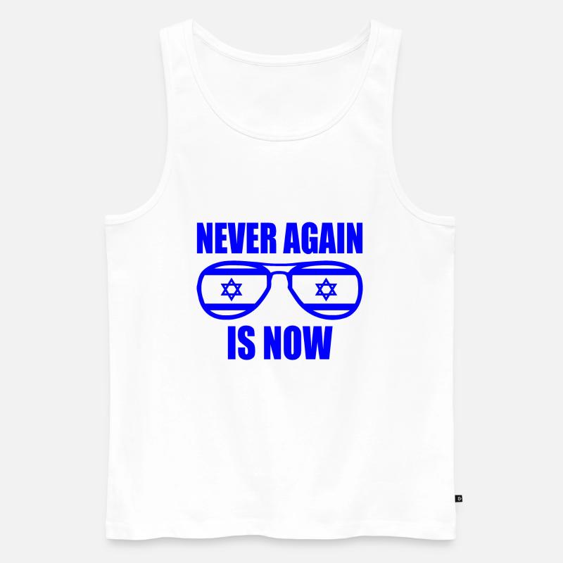 Never again is now - Männer Premium Bio Tank Top - Weiß