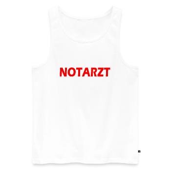 Notarzt - Débardeur bio Premium Homme - blanc - Devant - Michal (187cm)