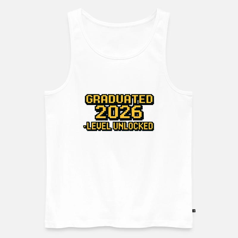 Graduated 2026 - Level Unlocked - Männer Premium Bio Tank Top - Weiß