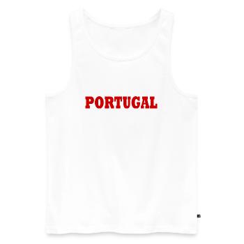 portugal - Männer Premium Bio Tank Top - Weiß - Vorne - Michal (187cm)