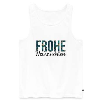 Merry Christmas - Men's Premium Organic Tank Top - white - Front - Michal (187cm)