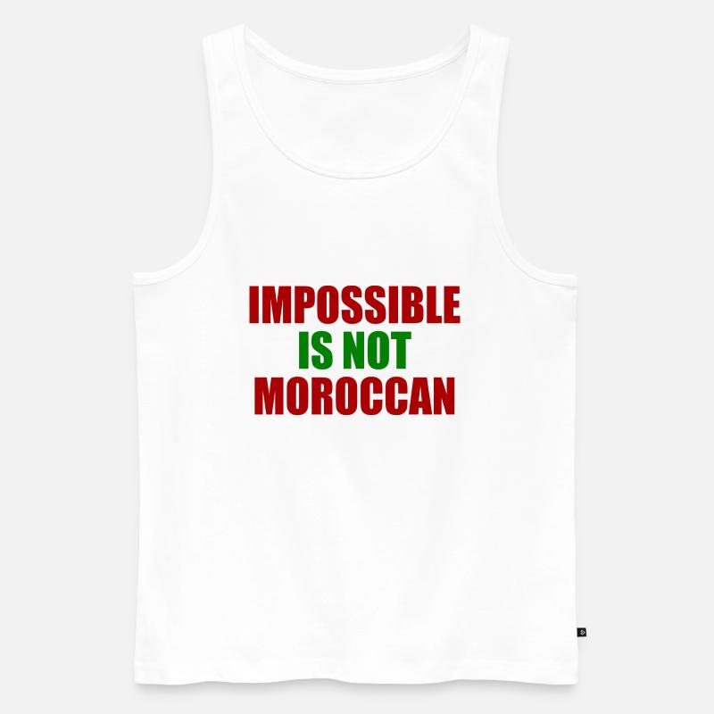 impossible is not moroccan - Männer Premium Bio Tank Top - Weiß