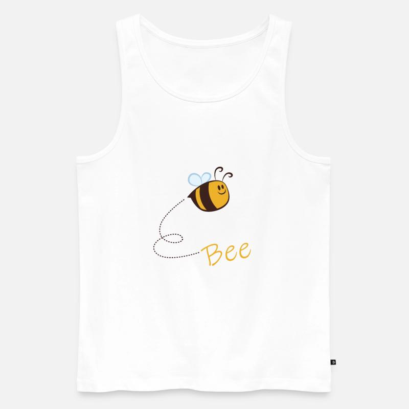Biene - Männer Premium Bio Tank Top - Weiß