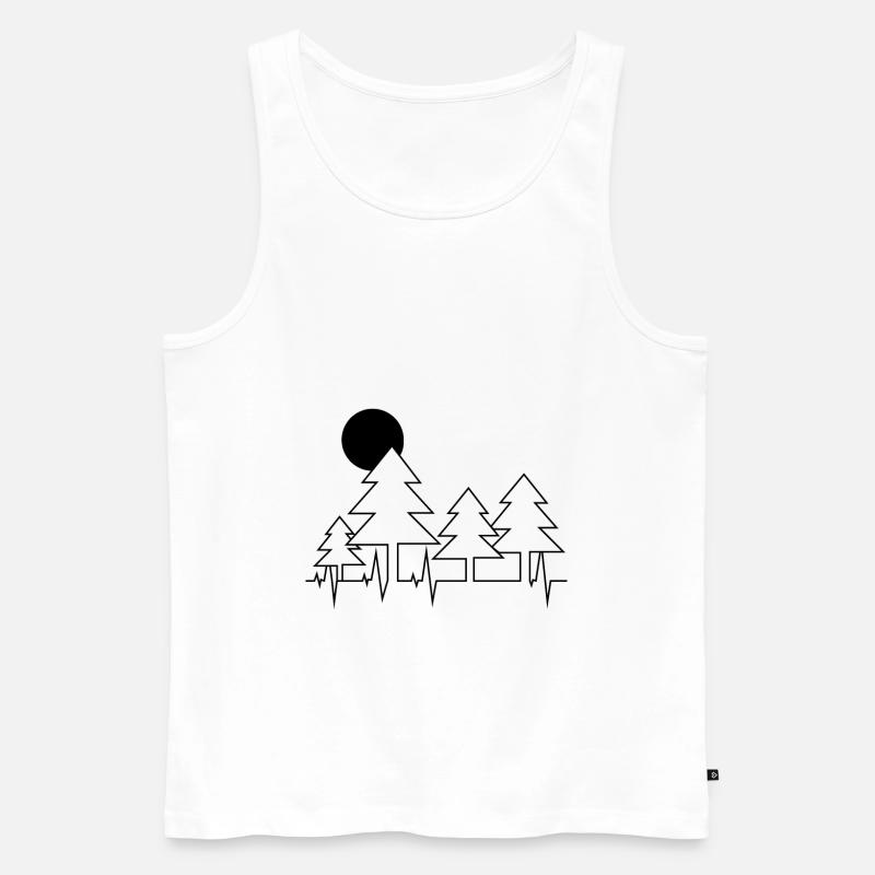 Bäume - Männer Premium Bio Tank Top - Weiß