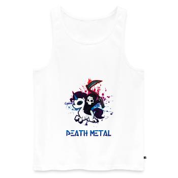 Death Metal Fan - Débardeur bio Premium Homme - blanc - Devant - Michal (187cm)