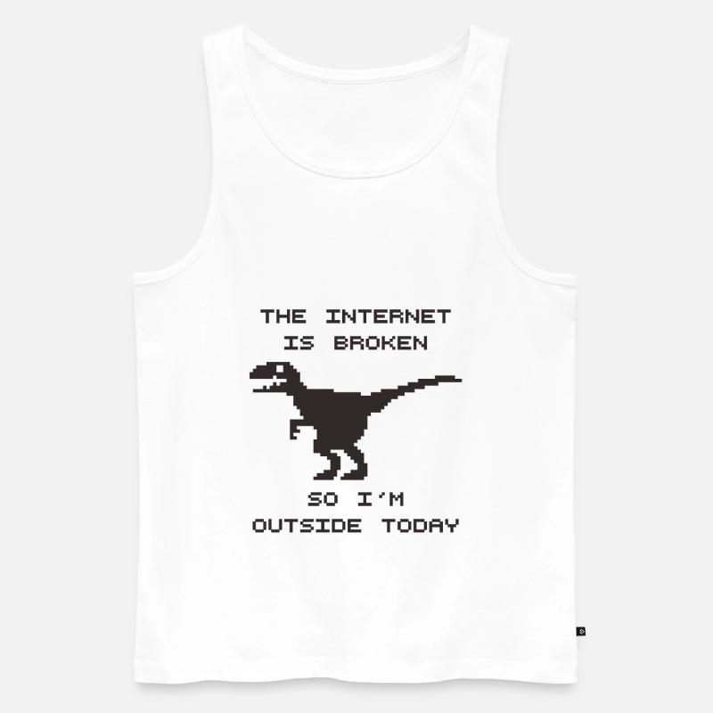 Kaputtes Internet - Männer Premium Bio Tank Top - Weiß