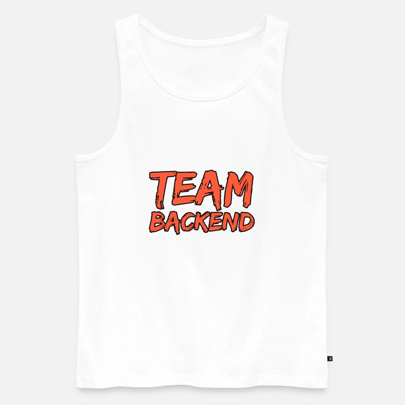 Team Backend Programmierer - Männer Premium Bio Tank Top - Weiß