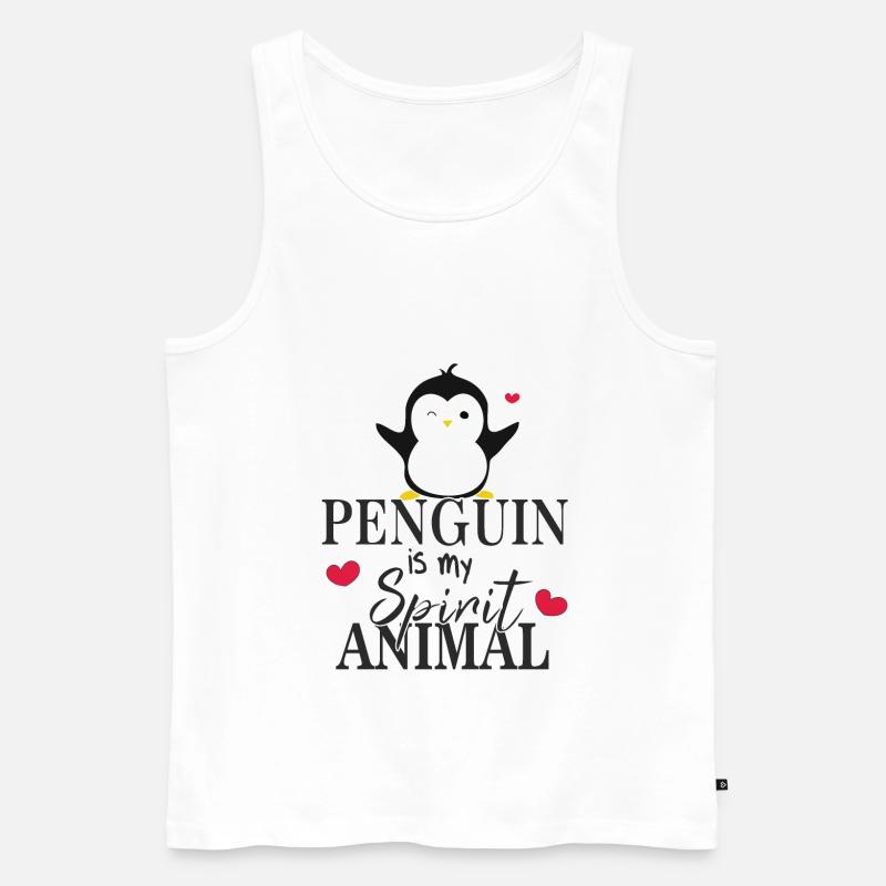 Pinguine - Männer Premium Bio Tank Top - Weiß