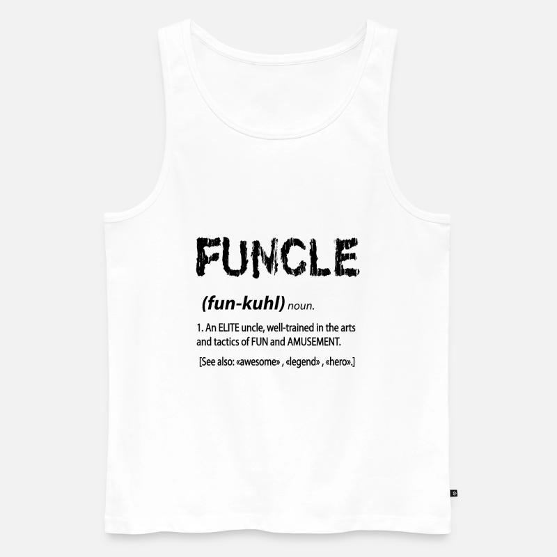 Funcle Onkel - Männer Premium Bio Tank Top - Weiß