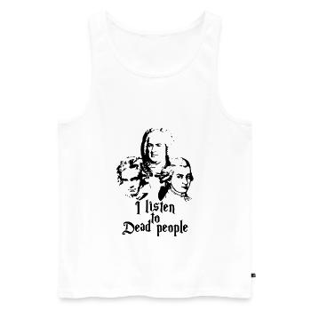 Mozart Bach Beethoven - Débardeur bio Premium Homme - blanc - Devant - AI Model Male 178 light (178cm)