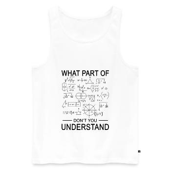 Engineer mathematician - Men's Premium Organic Tank Top - white - Front - Michal (187cm)