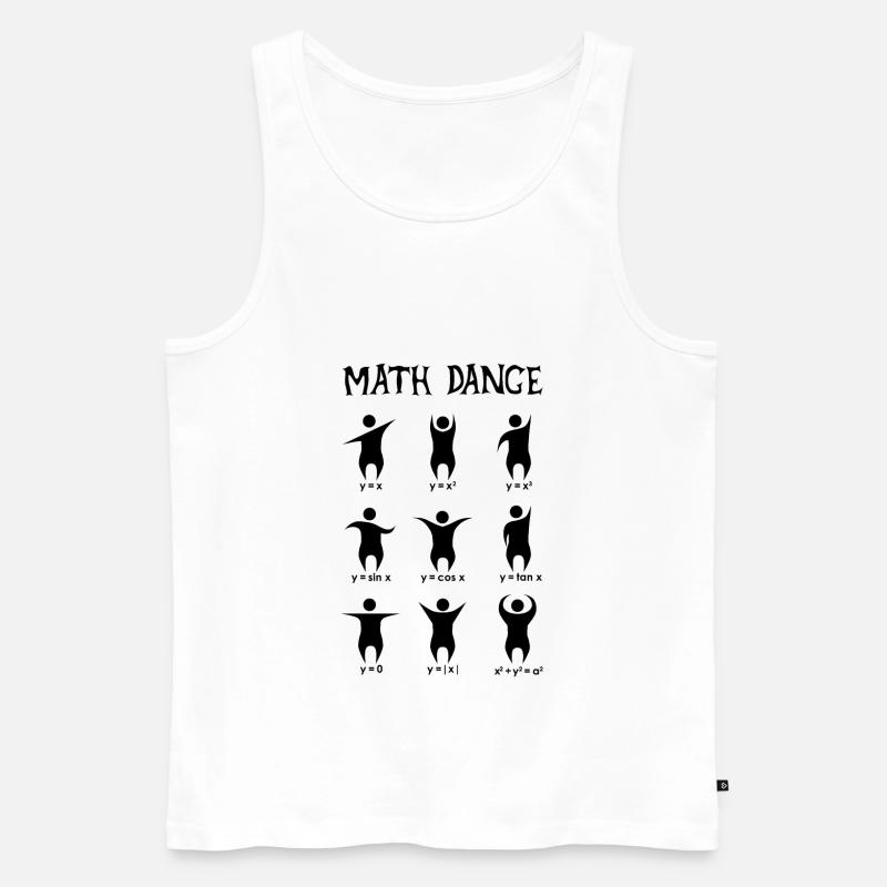 Math Dancing Funny - Men's Premium Organic Tank Top - white