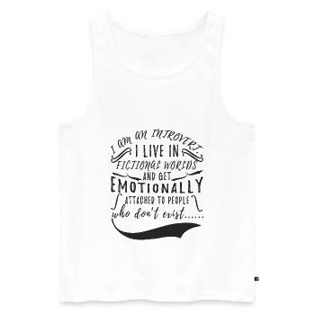 Introverti - Débardeur bio Premium Homme - blanc - Devant - Michal (187cm)