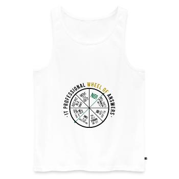 IT Antworten Lustig - Männer Premium Bio Tank Top - Weiß - Vorne - AI Model Male 178 light (178cm)