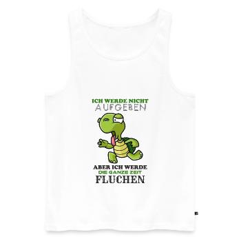 Lahme Schildkröte - Männer Premium Bio Tank Top - Weiß - Vorne - Michal (187cm)
