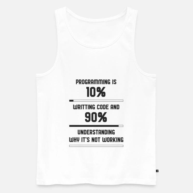 Programming code Funny - Men's Premium Organic Tank Top - white