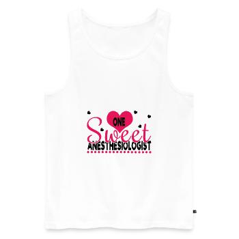 One Sweet Anesthesiologist Hearts Valentines Day - Männer Premium Bio Tank Top - Weiß - Vorne - Michal (187cm)