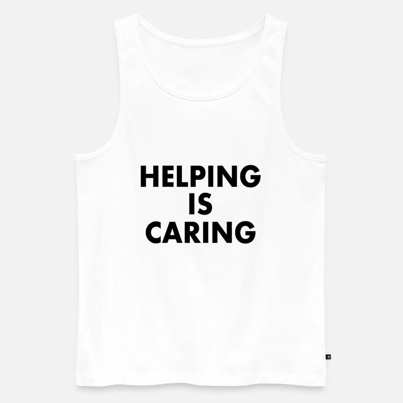 Helping is caring - Männer Premium Bio Tank Top - Weiß
