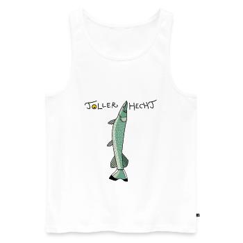 Toller Hecht - Männer Premium Bio Tank Top - Weiß - Vorne - AI Model Male 178 light (178cm)