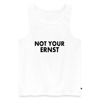 Not your ernst - Männer Premium Bio Tank Top - Weiß - Vorne - AI Model Male 178 light (178cm)
