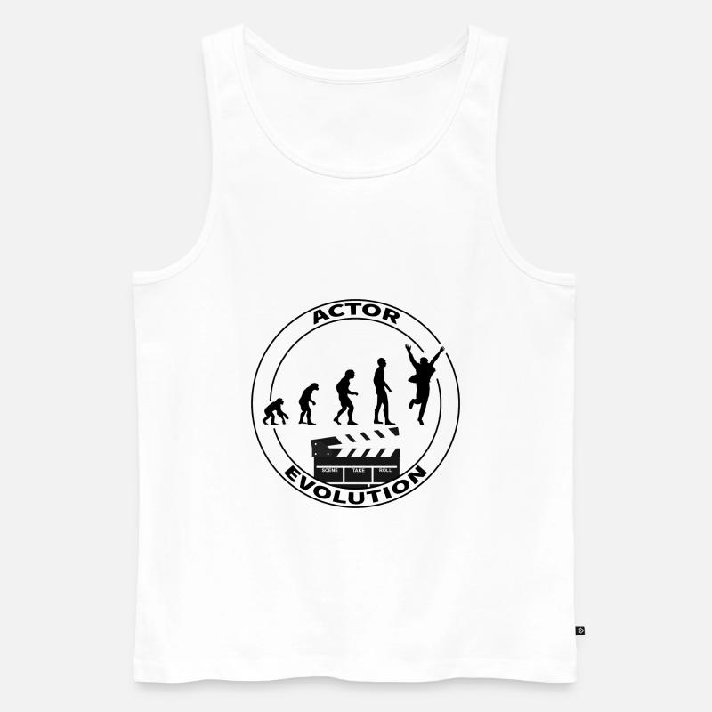 Evolution Schauspieler Darsteller Geschenk - Männer Premium Bio Tank Top - Weiß
