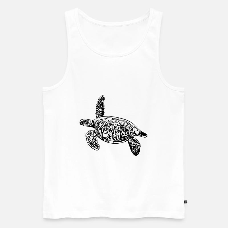 Schildkröte - Vector Design - Männer Premium Bio Tank Top - Weiß