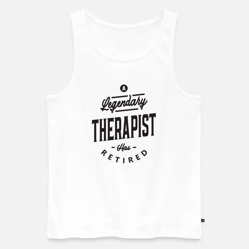 Therapeut Lustiger Beruf - Männer Premium Bio Tank Top - Weiß